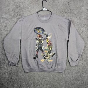 Disney Kingdom‎ Hearts Halloween Town Gray Crewneck Sweatshirt Sora Goofy MD NEW